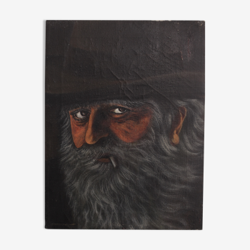 Old oil portrait - man