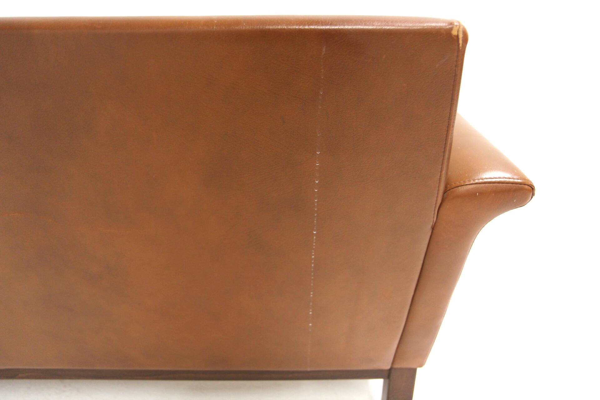 Canapé scandinave en cuir  2 places, Suède, 1960
