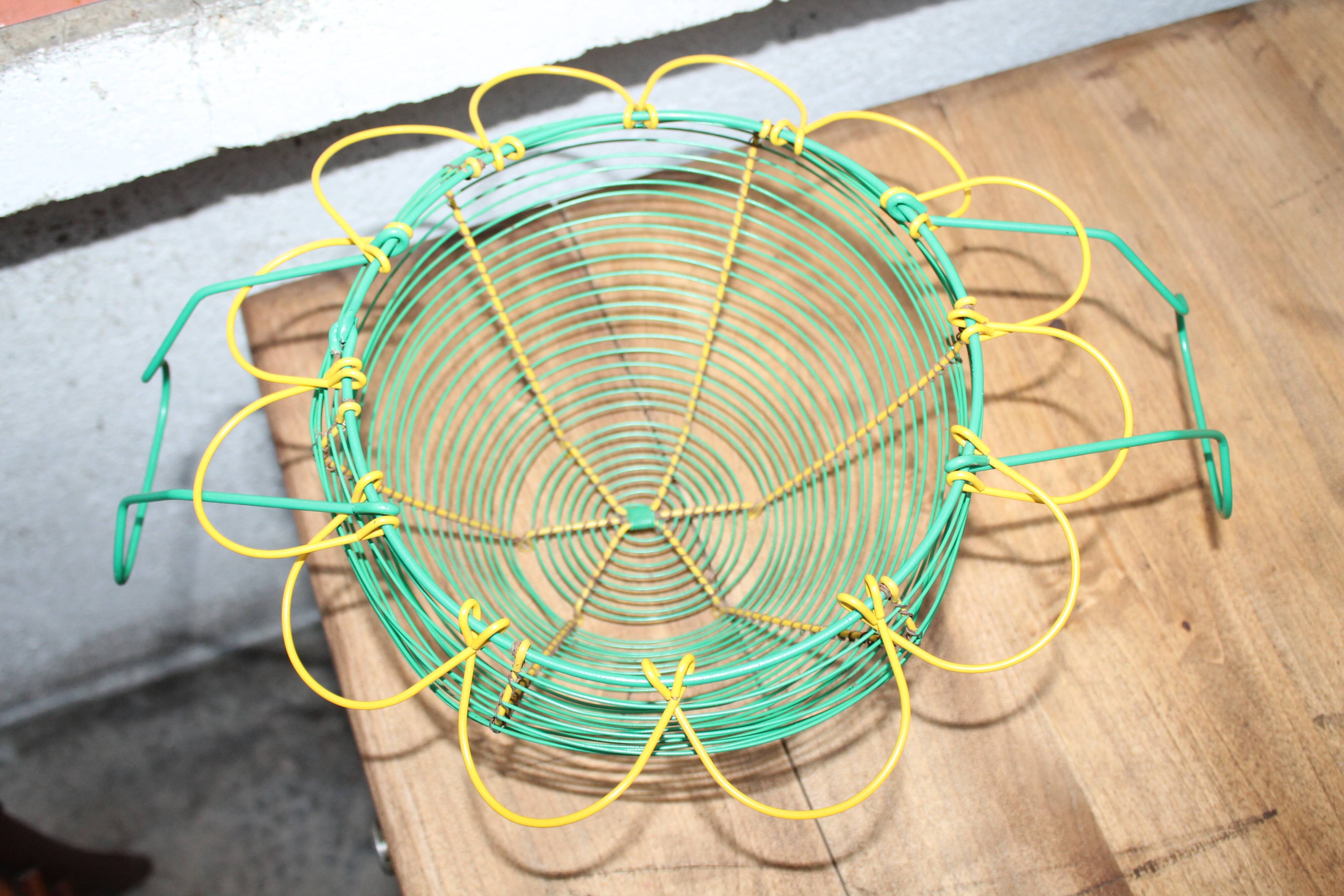 Yellow and green salad basket