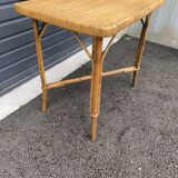 Rattan side table