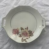 Cake dish patterns roses in art deco porcelain
