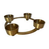 Round brass candle holder 4 candles