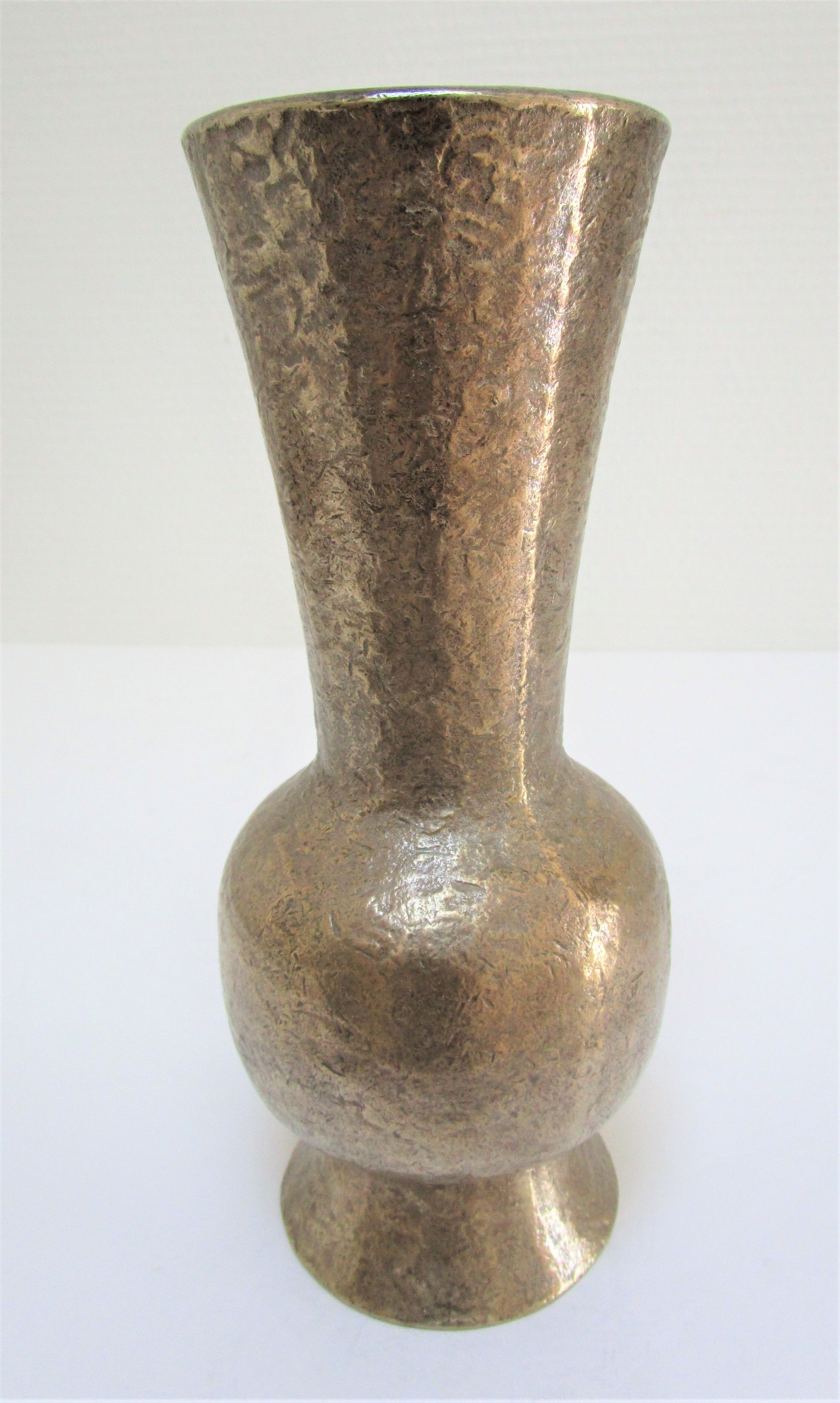 Solid bronze vase brutalist 70s