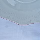 Set of 3 white porcelain cups with pink edging Schirnding Bavaria