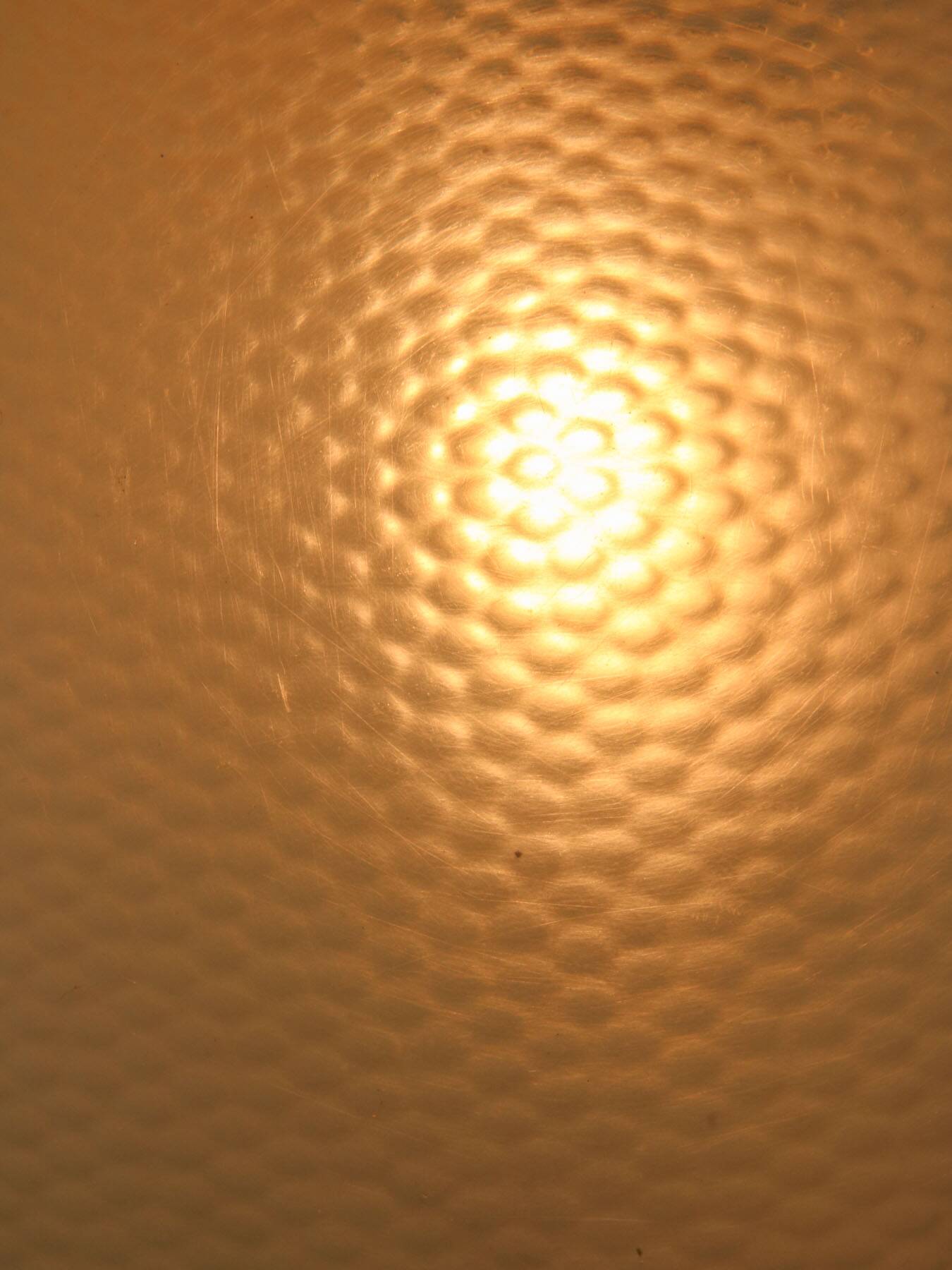 Italian Space Age Pendant in Brass and Plexiglass, 1970s