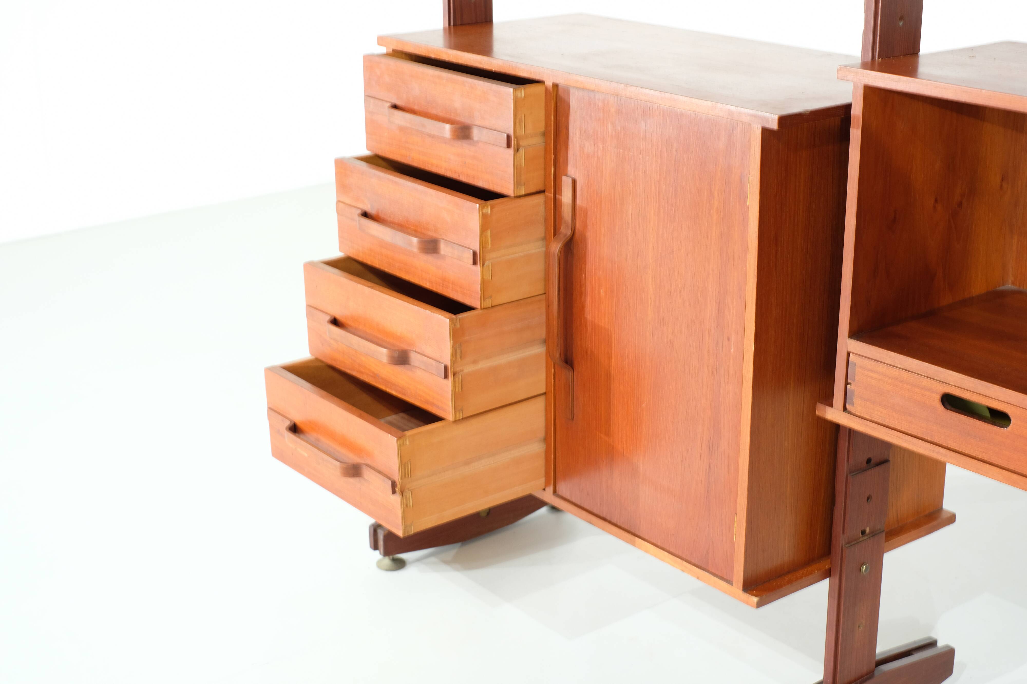 Italian teak wall unit - 1960s