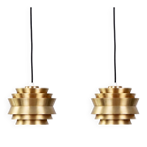 Pair of Swedish vintage lamps Trava by Carl Thore, Granghaga, 1960s