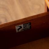 Retro Teak 1960s Stag 8 Drawer Chest Of Drawers Sideboard