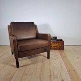 Vintage leather armchair – Mogensen style, 1960s