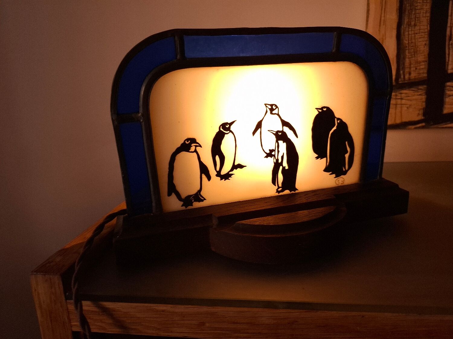 Art Deco glass lamp