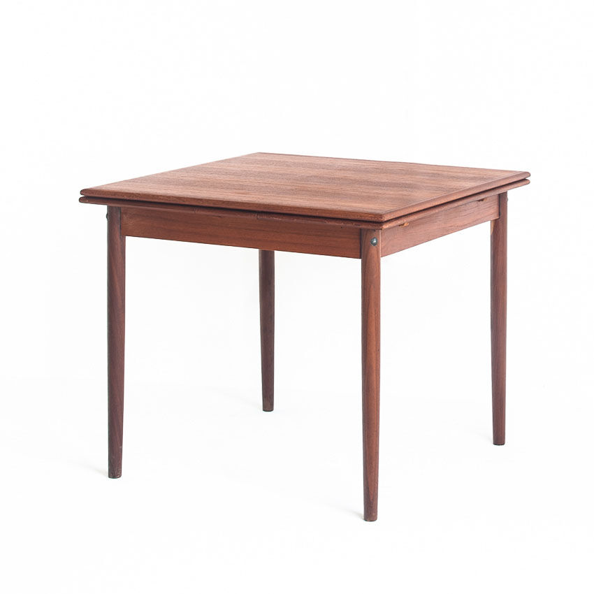 Teak dining table with Scandinavian-style extensions - France, 1960