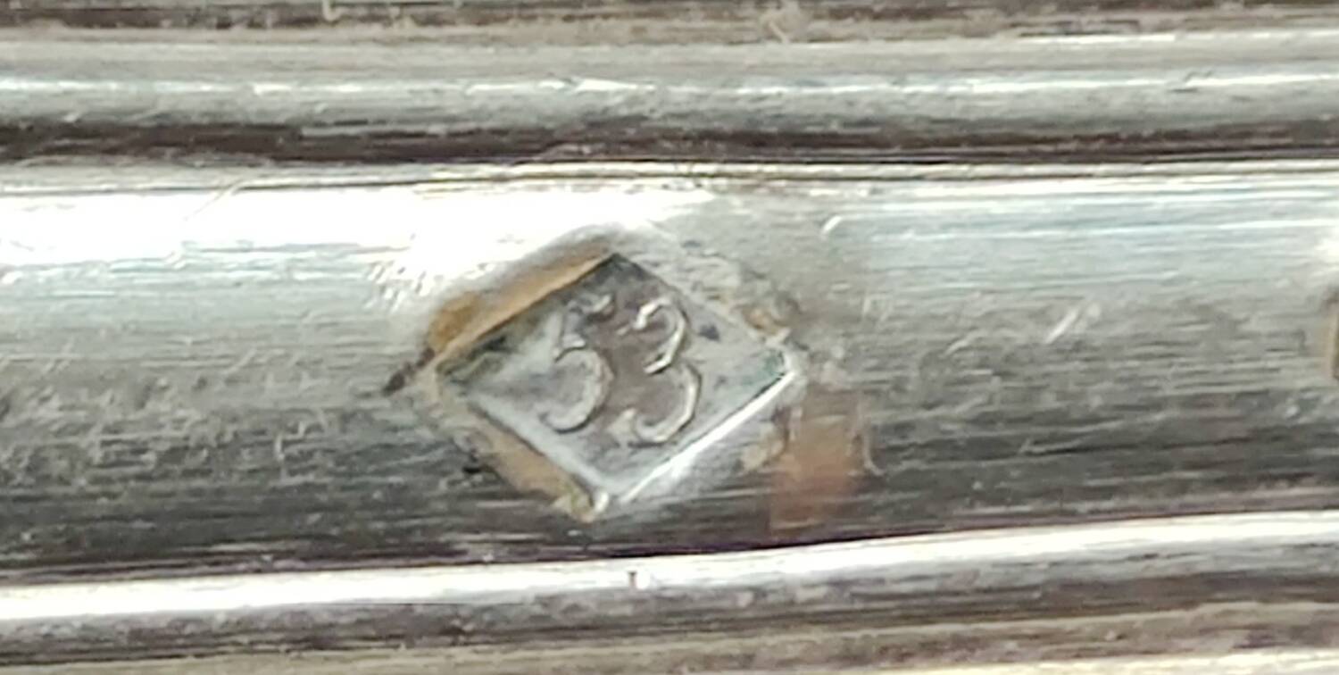 4 old large pointed spoons Christofle silver metal