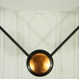Wall coat rack 3 hooks, black & copper