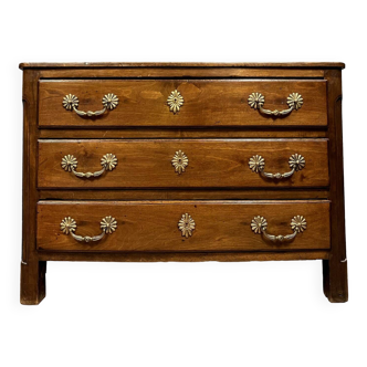Louis XIV period curved chest of drawers in solid wood circa 1700