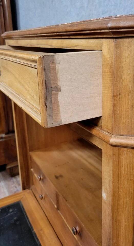 Napoleon III period secretary in a faux walnut chest of drawers