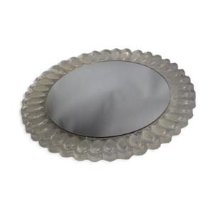 Miroir rond lucite design vintage
