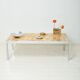 Stone and chrome coffee table, 1970-1980
