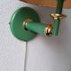 Metal wall lamp with fabric lampshade 1980
