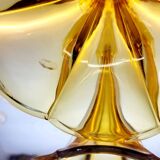 Val Saint Lambert Art deco vaas, serie Luxval model Américain M, amber