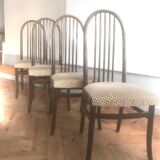 4 chaises bois Baumann modèle Éden vintage