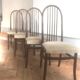 4 vintage Baumann Eden model wooden chairs