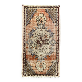 Petit tapis turc vintage 97x51 cm, Short Runner, Tribal, Shabby, Mini Tapis