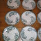 Service 6 people in faience art nouveau ste amandinoise model iris