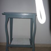 Blue-gray 2-top side table