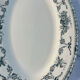 Grand plat ovale en terre de fer 41x27cm