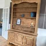 Restored two-body oak sideboard/bookcase