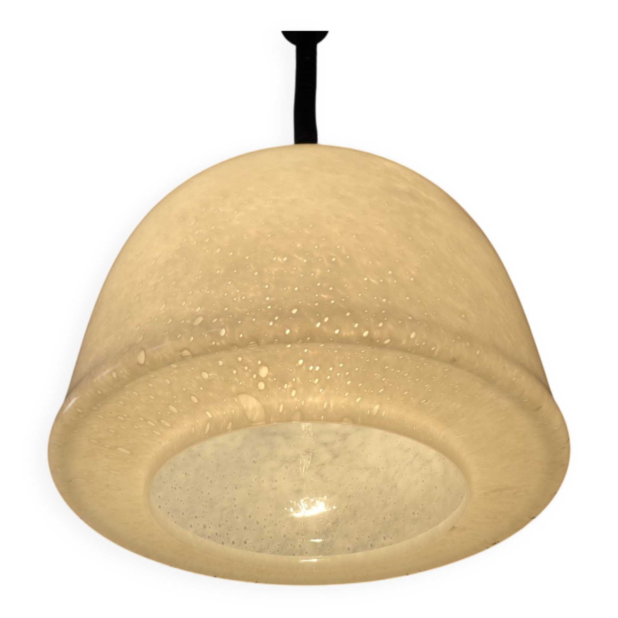 Glass ceiling lamp from Peill & Putzler, Germany, 1960s.