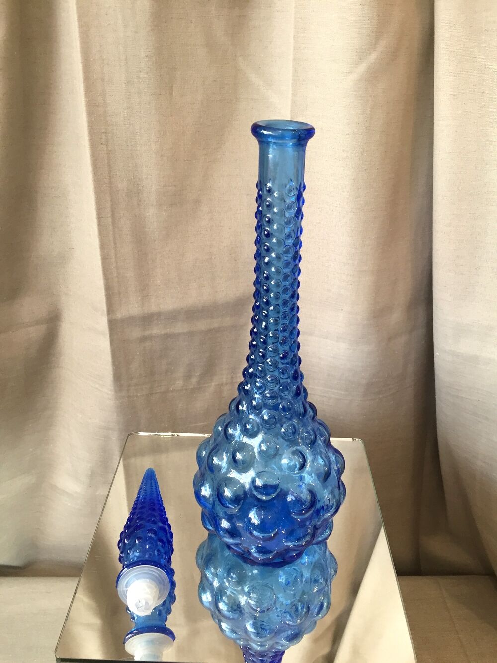 Superb cobalt blue bottle empoli genie made in italy