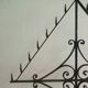 Antique church candlestick in wrought iron – 19th century