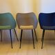 3 chaises tonneau années 50/60 skaï