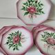 dessert plates and serving dish in earthenware – hand-painted decoration