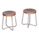 Bauhaus Stools in Chromed Steel, Beech and Plywood, Germany, 1930s, Set of 2