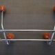 Coat rack/wall hook chrome and wood - 1960s/1970s