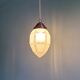 Art Deco pendant light in faceted satin glass, 1920s-30s