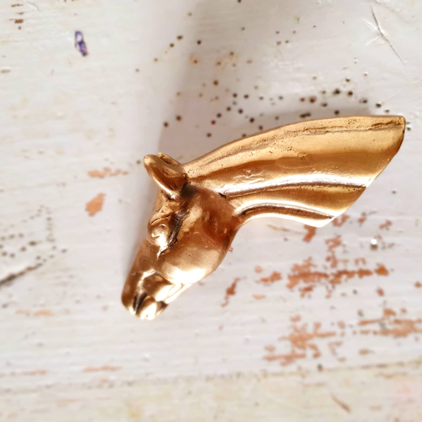 Brass horse letter clip