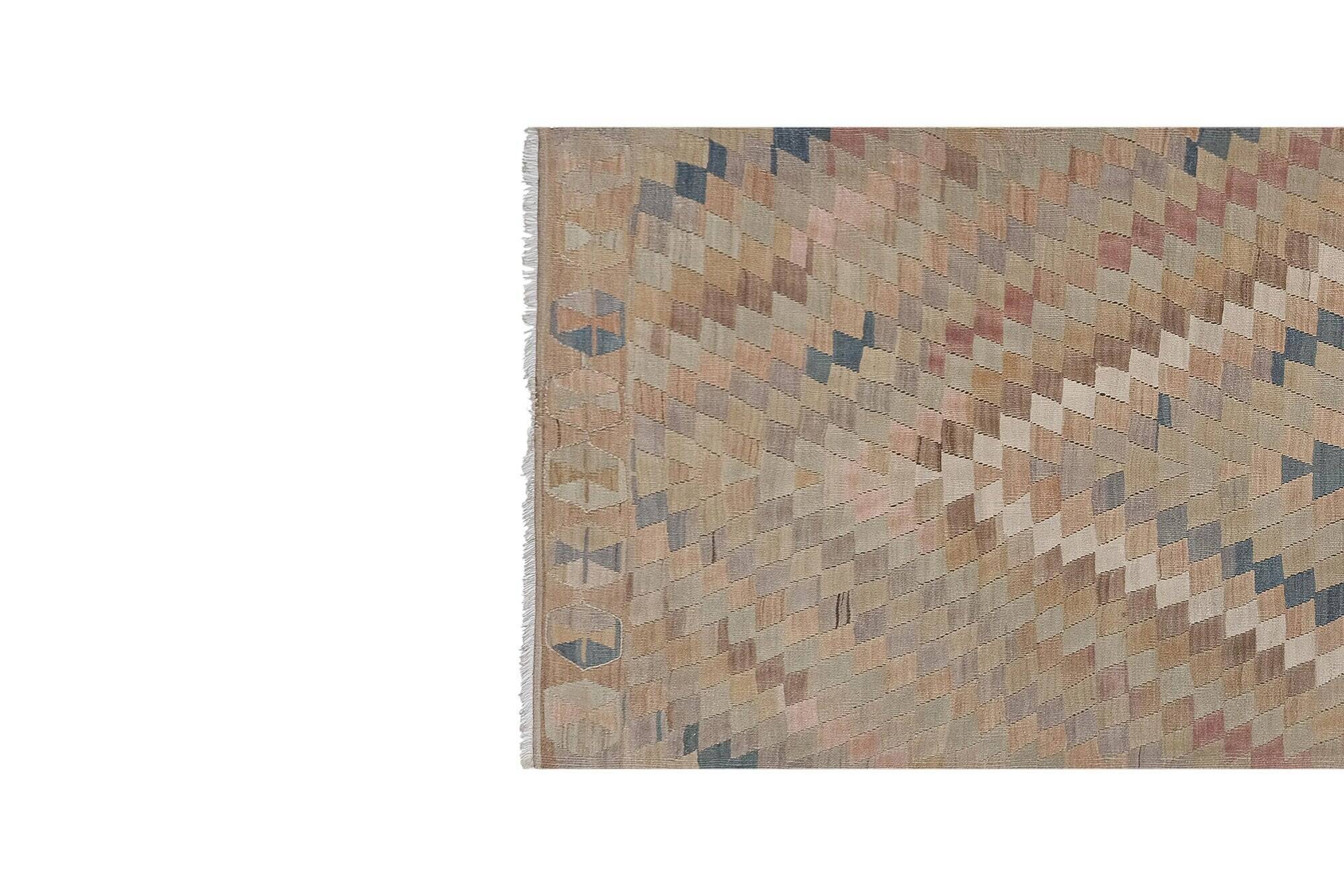 Vintage Turkish hallway rug 134x374 cm