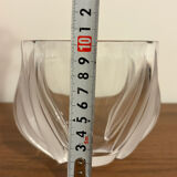 Lalique France vase with tulips in crystal