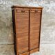 Antique roller shutter cabinet Paris oak wall cupboard