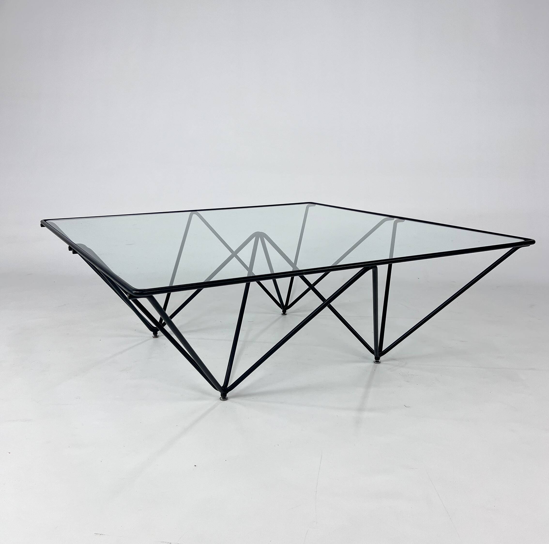 Postmodern Italian Steel and Glass Coffee Table, 1980s