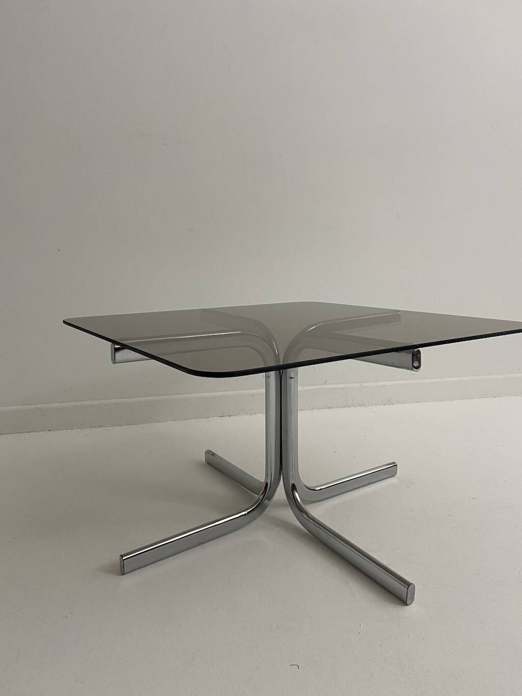 Vintage glass coffee table