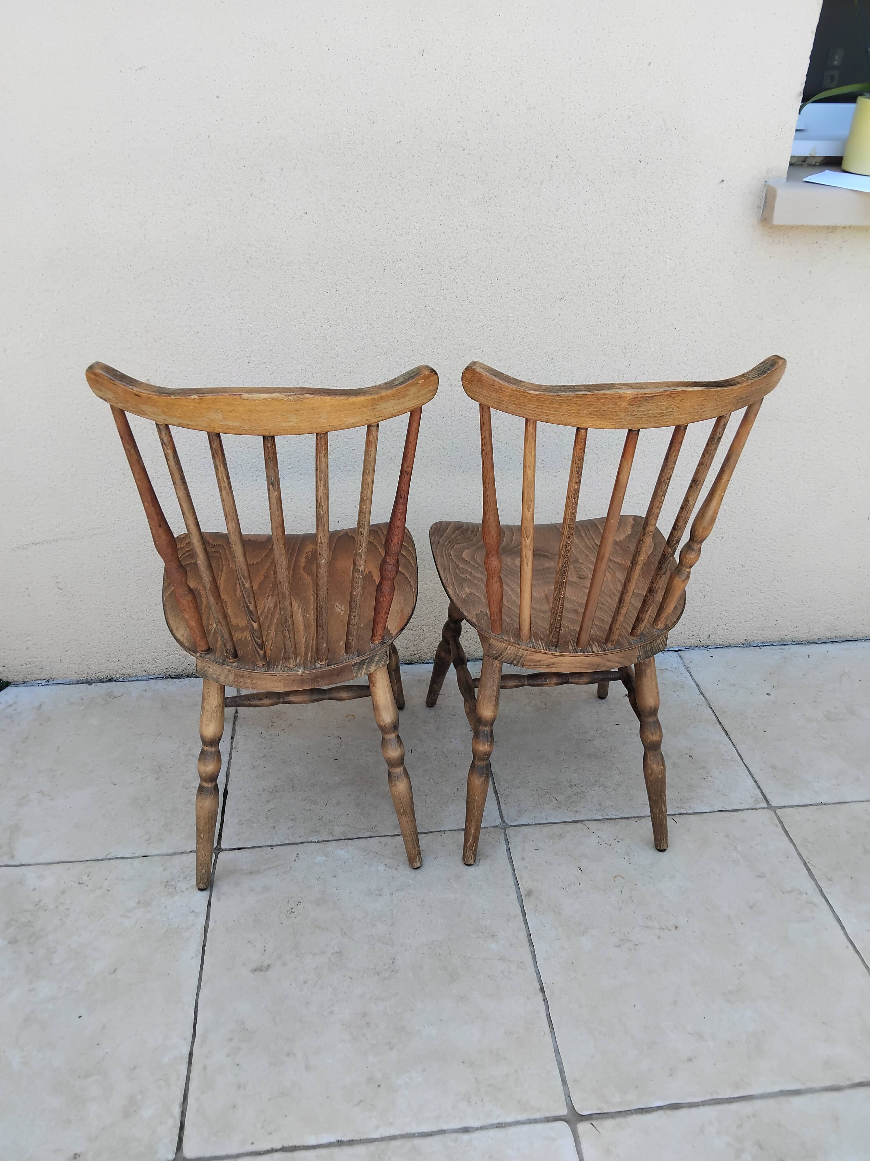 Paire de chaise bistrot baumann tacoma année 60 vintage