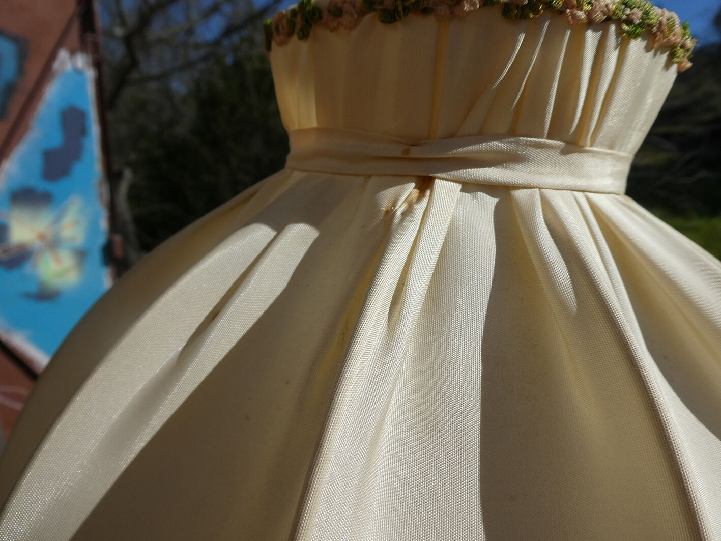 Lampadaire vintage à franges