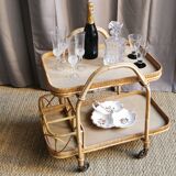 Vintage dessert in rattan