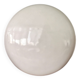 Large Italian glossy white acrylic minimalist pill flush mount ceiling fixture lamp. 1960s