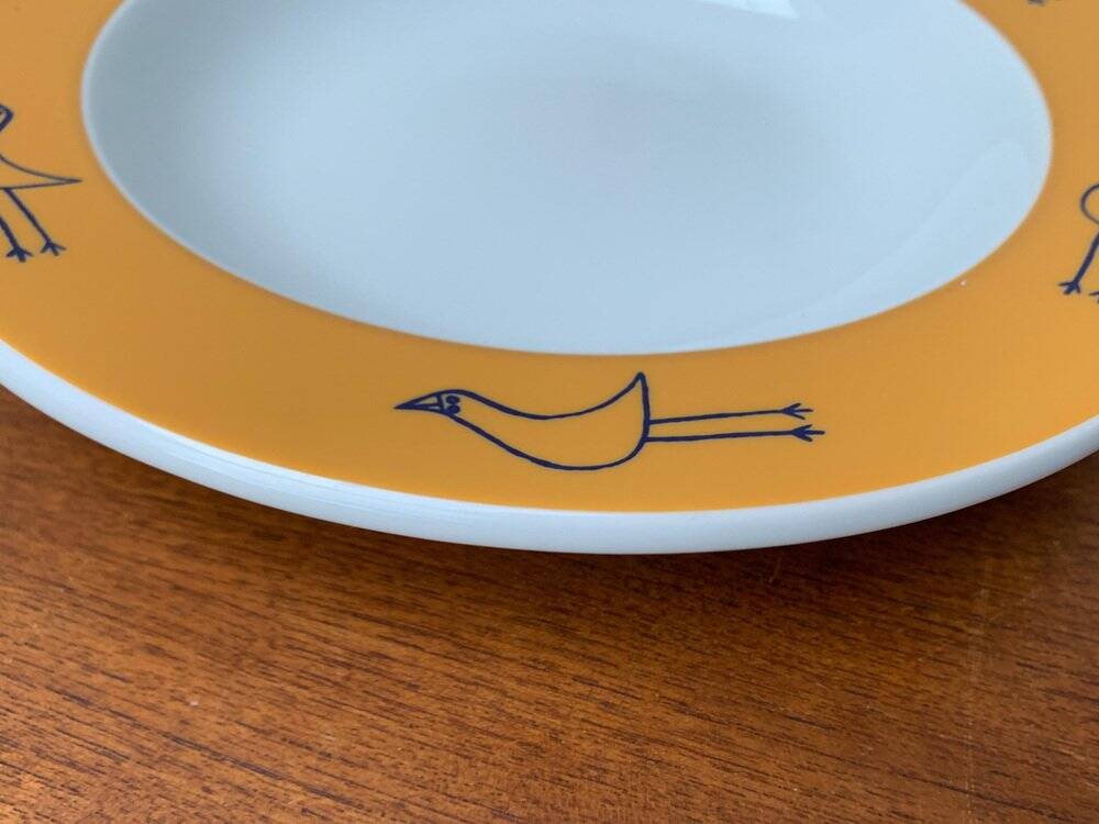 Postmodern German series of flying objects, soup plates by David Palterer and Sieger Design for Arzberg, 1990s, set of 7.