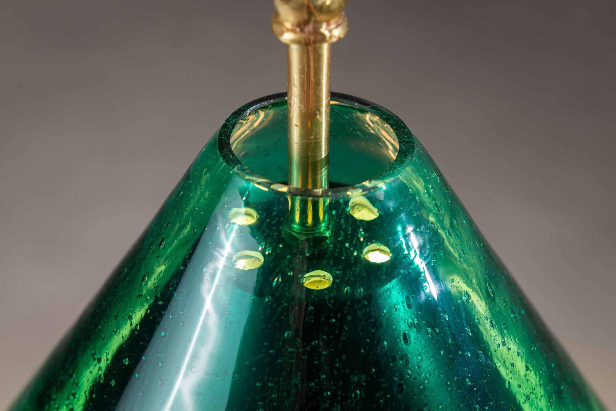 Jonas Hidle ‘‘Najade’’ green bubble glass pendant